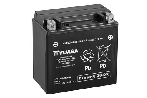 Yuasa Mc batteri  YTX14L-BS MF AGM 12v 12,6 Ah