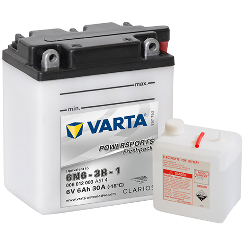 Varta Mc-batteri  6N6-3B-1  6v 6Ah