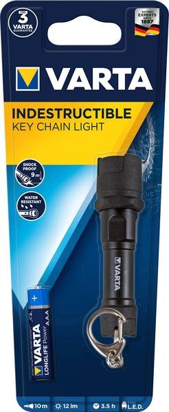Varta Ficklampa Indestrucible Key Chain Led   1 AAA ingår
