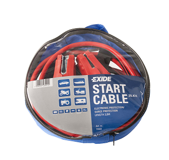 Startkablar Exide 25 mm² – 3,0 m – 200A.