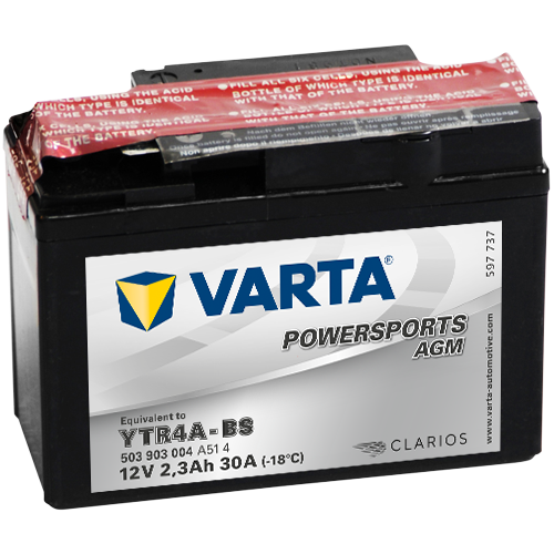 Varta Mc-batteri  AGM YTR4A-BS 12v 3Ah