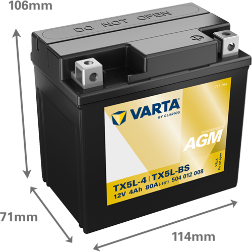 Varta MC AGM YTX5L-BS 12V 4Ah