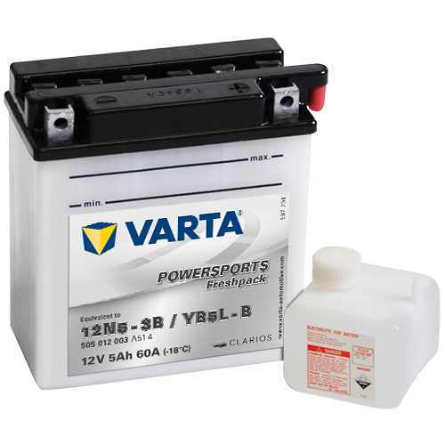 Varta Mc-batteri YB5L-B 12v 5Ah