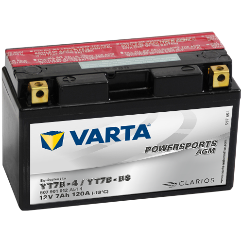 Varta Mc-batteri  AGM YT7B-BS 12v 7Ah