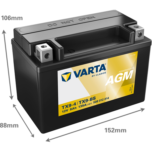Varta MC AGM YTX9-BS 12V 8Ah