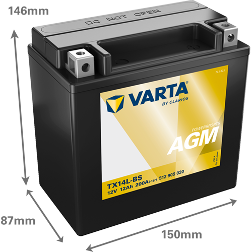 Varta MC AGM TX14L-BS 12V 12Ah