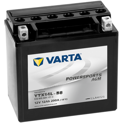 Varta Mc-batteri AGM YTX14L-BS High Perfor.  12v 12Ah
