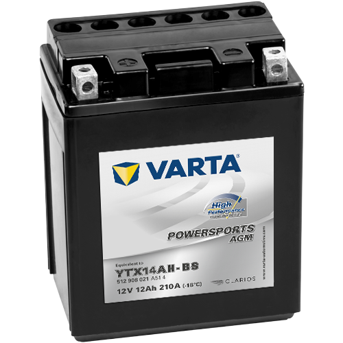Varta Mc-batteri AGM YTX14AH-BS High Perfor.  12v 12Ah