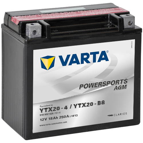 Varta Mc-batteri AGM YTX20-BS 12v 18Ah