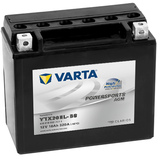 Varta Mc-batteri AGM YTX20HL-BS High Perfor.  12v 18Ah