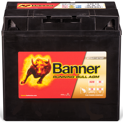 Banner trädgårdsbatteri AGM +V 12V 30Ah