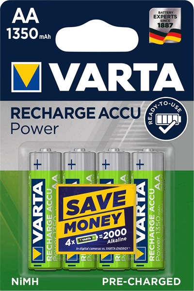 VARTA Laddbart AA 1350mAh 1,2v. NiMh 4st
