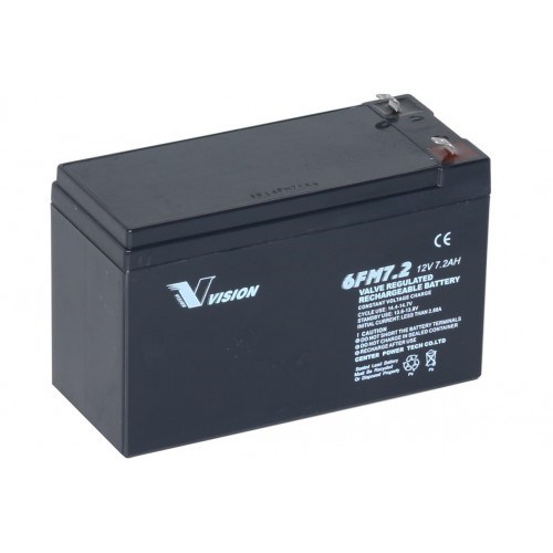 Vision Vrla 12V 7,2Ah (T2=6,3mm)