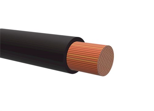 Batterikabel RKUB, 6mm2, SVART 1m