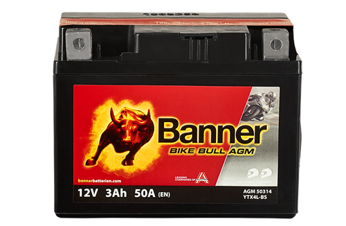 Banner Mc Batteri AGM YT4L-BS 12V 3Ah