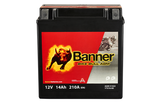 Banner Mc Batteri  AGM YTX16-BS 12V 14Ah
