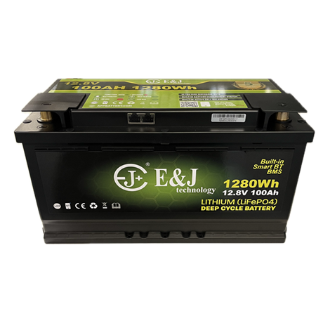 E&J Litium 12V 100Ah Heat - BT 200A BMS