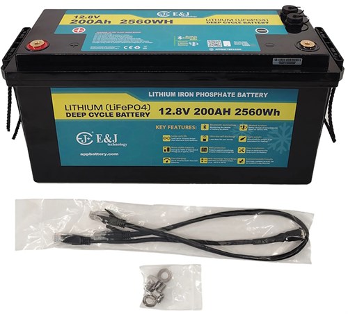 E&J Litium 12V 200Ah Heat - BT