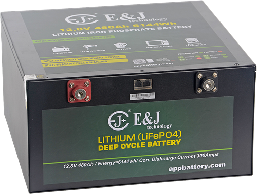 E&J Litium 12V 480Ah Heat - BT