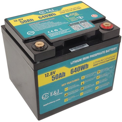 E&J Litium 12V 50Ah Heat & BT