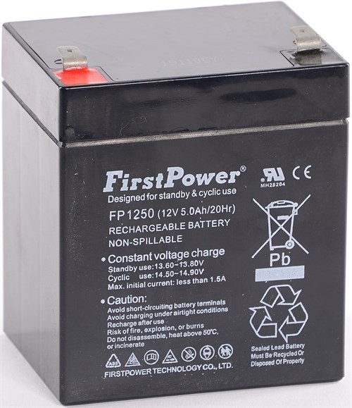 Firstpower Vrla 12v 5Ah T2 stift