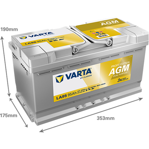 Varta Prof. Dual Purpose AGM 12V 95Ah