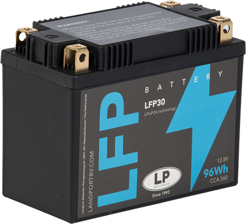 LP Litium Mc batteri YTX30L-BS mfl. 12v 96Wh
