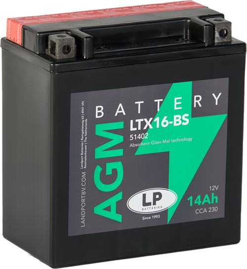LP Mc Batteri AGM 12v 14Ah YTX16-BS
