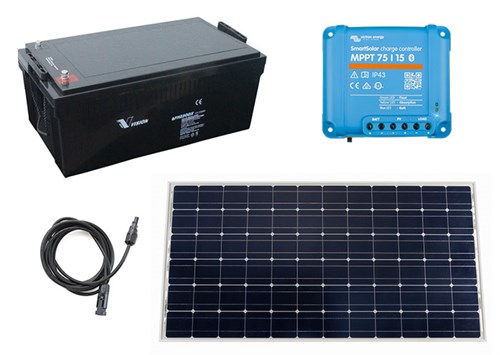 Solcellspaket 175w och 230Ah.
