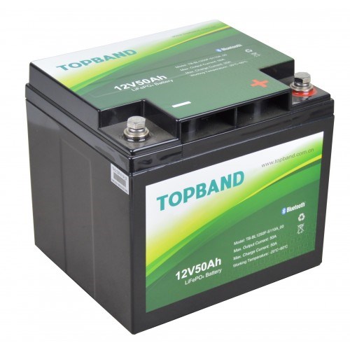 Topband Litium 12V 50Ah Bluetooth
