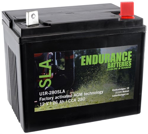 Endurance trädgårdsbatteri SLA/AGM +H 12V 26Ah