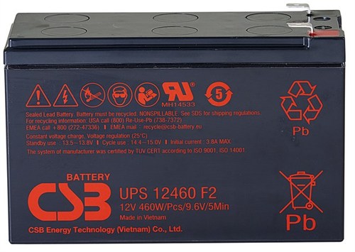 CSB Vrla HR 12V 460W UPS12460 F2