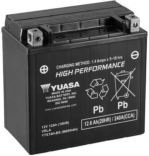 Yuasa Mc batteri Hög Effekt AGM 12v 12,6 Ah