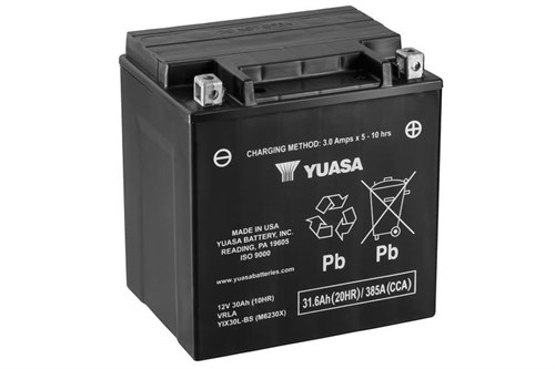 Yuasa Mc batteri  YIX30L-BS Hög Effekt AGM 12v 31,6 Ah