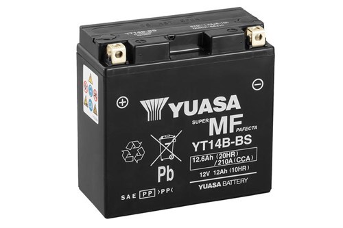 Yuasa Mc batteri MF AGM 12v 12,6 Ah
