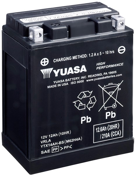 Yuasa Mc batteri Hög Effekt AGM 12v 12,6 Ah