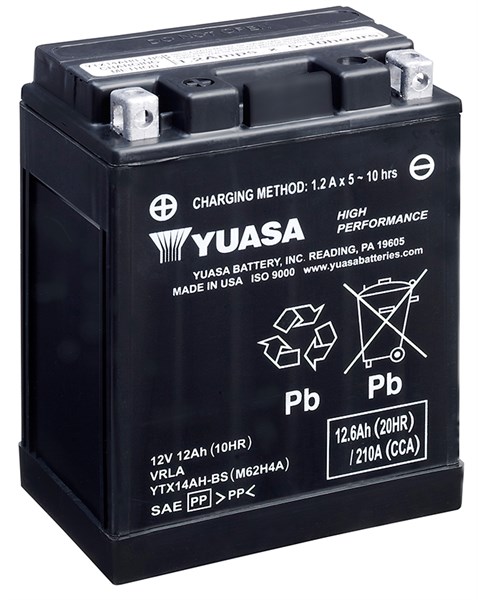 Yuasa Mc batteri Hög Effekt AGM 12v 12,6 Ah