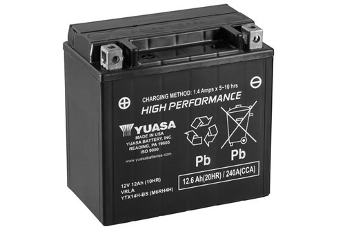 Yuasa Mc batteri  YTX14H-BS Hög Effekt AGM 12v 12,6 Ah
