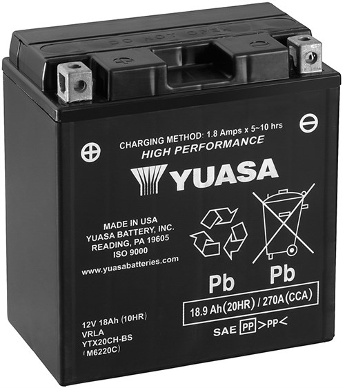 Yuasa Mc batteri Hög Effekt AGM 12v 18,9 Ah