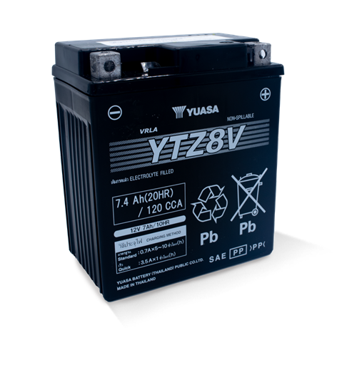 Yuasa Mc batteri Hög Effekt AGM 12V 7,4Ah