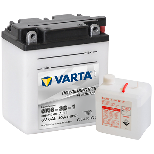 Varta Mc-batterier  6N6-3B-1  6v 6Ah