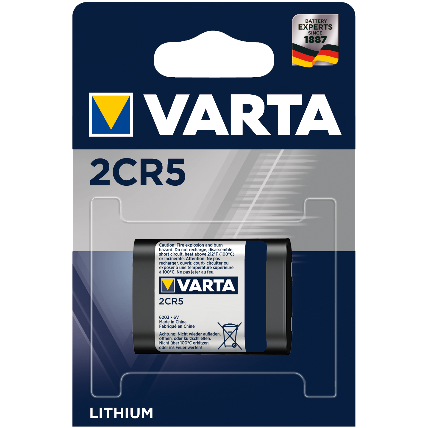 Varta Professional 2CR5 6v   1-Pack Blister