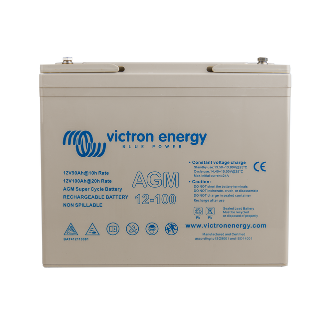 Victron 12V 100Ah AGM Super Cycle Batteri. (M6)
