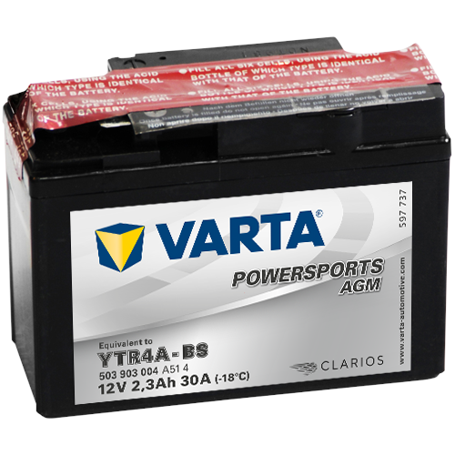 Varta Mc-batteri  AGM YTR4A-BS 12v 3Ah
