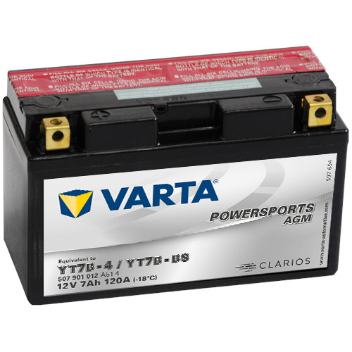 Varta Mc-batteri  AGM YT7B-BS 12v 7Ah