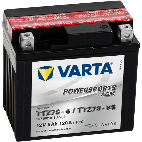 Varta Mc-batterier  AGM YTZ7S-BS 12v 5Ah