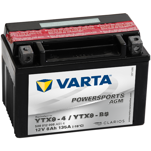 Varta Mc-batteri  AGM YTX9-BS 12v 8Ah
