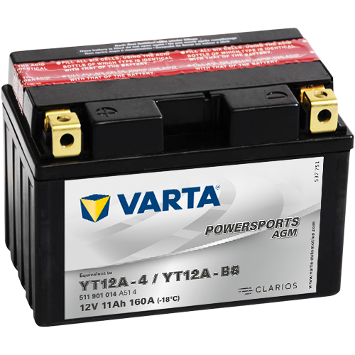 Varta Mc-batteri AGM YT12A-BS 12v 11Ah