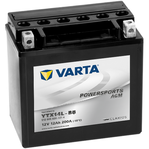 Varta Mc-batteri AGM YTX14L-BS High Perfor.  12v 12Ah