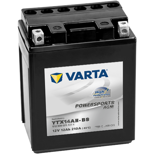 Varta Mc-batteri AGM YTX14AH-BS High Perfor.  12v 12Ah